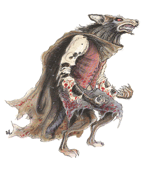 Werewolf in Crinos form. Copyright of TSR